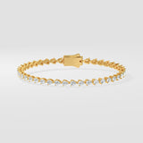 0.08 Ct Pearline Tennis Bracelet