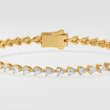 0.08 Ct Pearline Tennis Bracelet