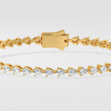 0.08 Ct Pearline Tennis Bracelet