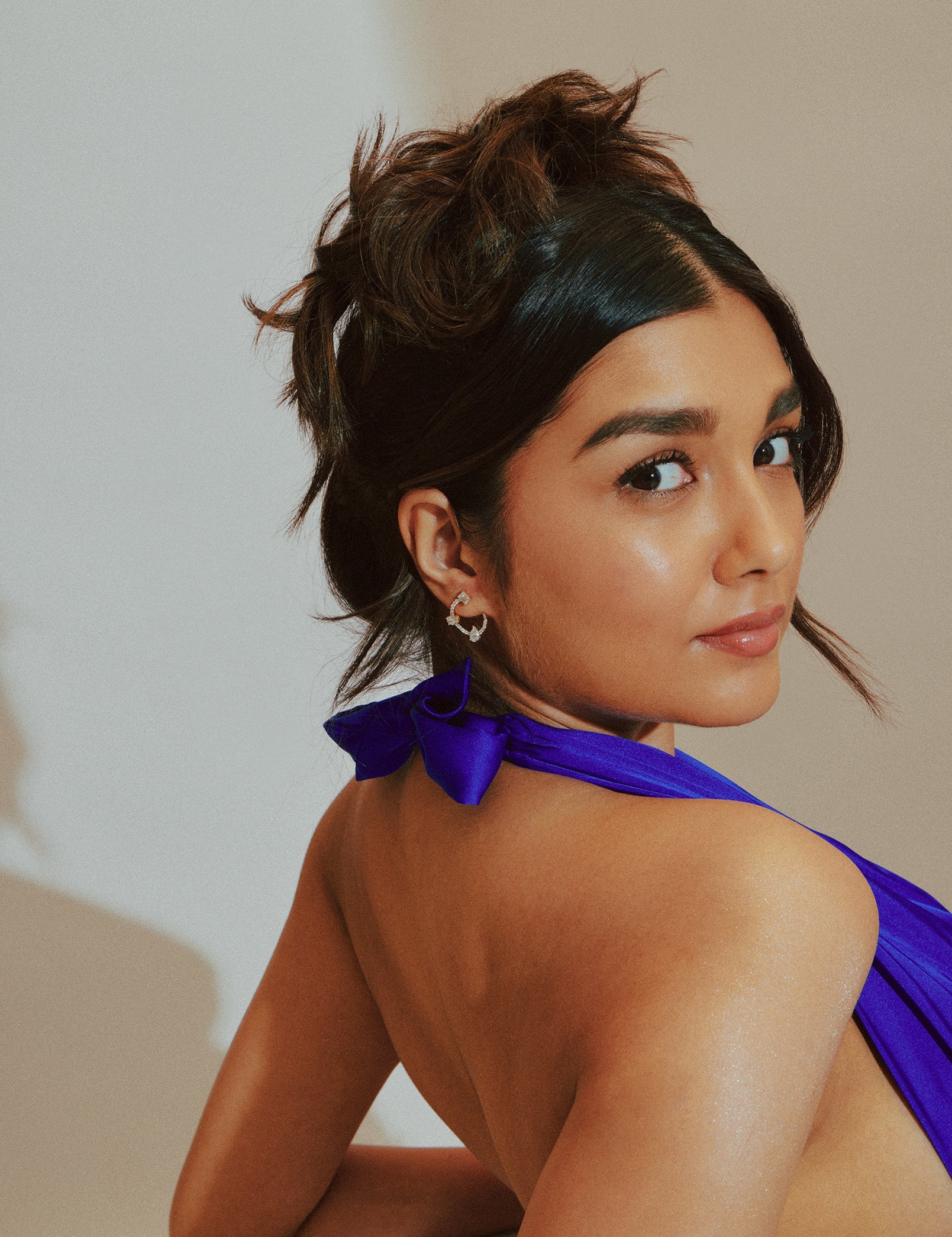 Askew 3 Stone C Hoops - House Of Quadri