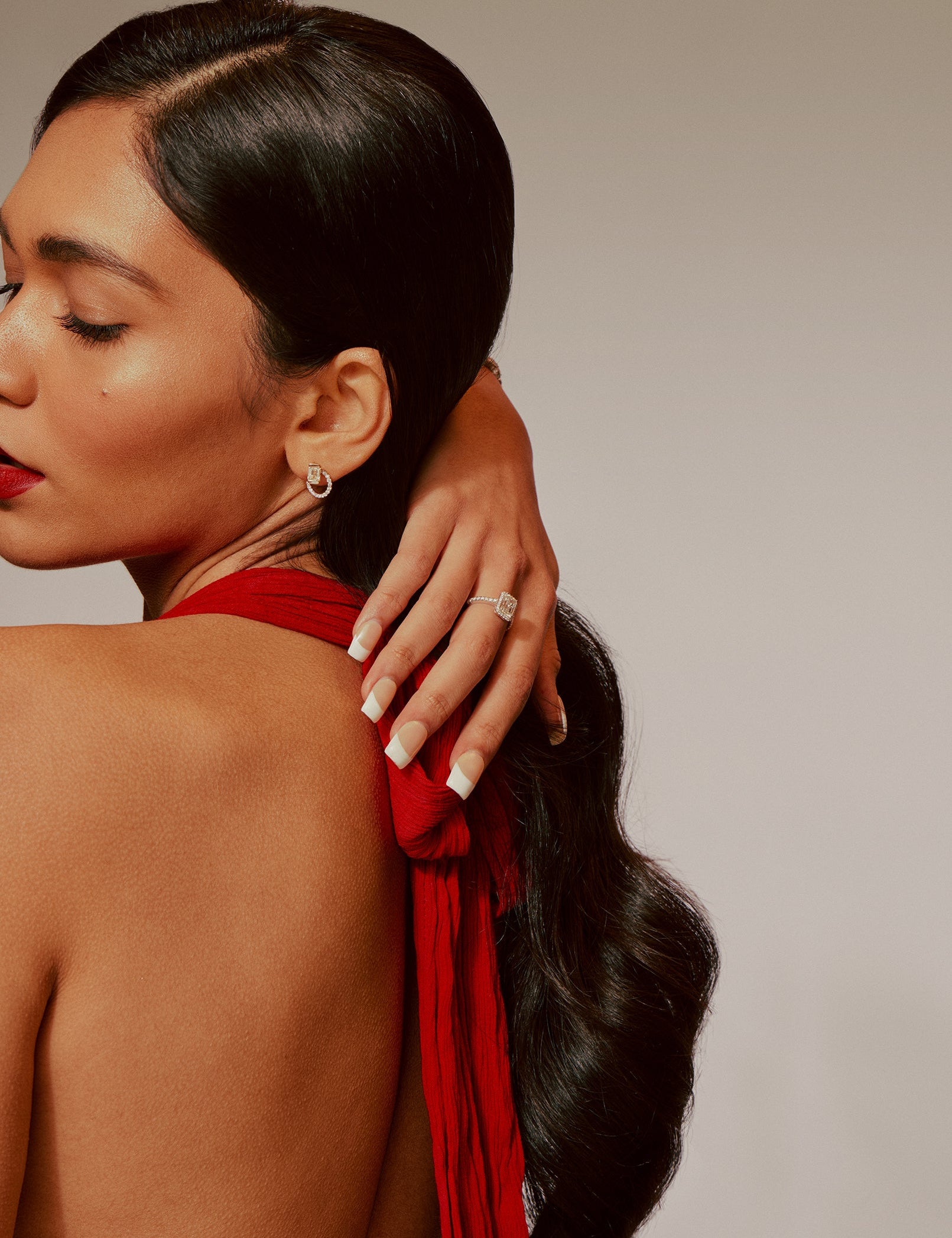 Emra Solitaire Hoops - House Of Quadri