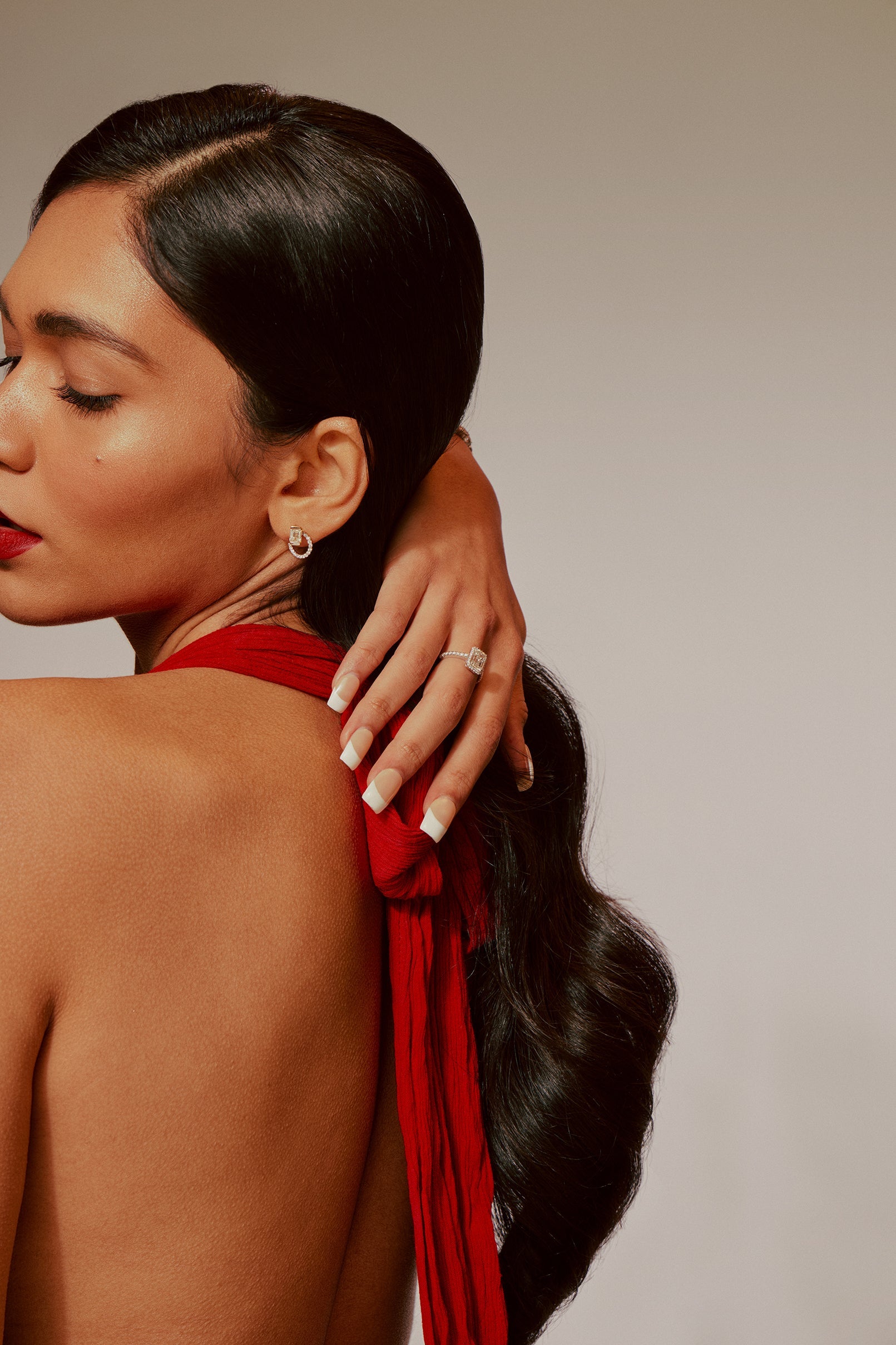 Emra Solitaire Hoops - House Of Quadri