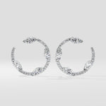 Spaced Marquise Front Hoops - House of Quadri