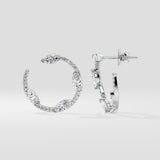 Spaced Marquise Front Hoops