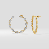 Marquise Diamond Front Hoops