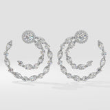 Illuminate Signature Double Row Front Hoops - House Of Quadri