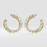 Illuminate Two-Tone Marquise Front Hoops - House Of Quadri