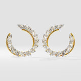 Two-Tone Marquise Front Hoops