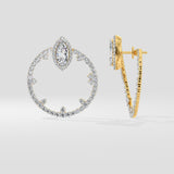 Marquise Halo Front Hoops