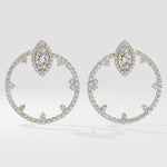 Empowered Marquise Halo Front Hoops - House Of Quadri