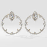 Marquise Halo Front Hoops