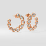 Bubble Diamond Front Hoops