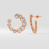 Bubble Diamond Front Hoops