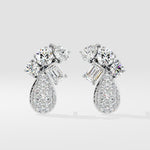 Empowered Cluster Diamond Drop Earrings - House Of Quadri