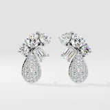 Empowered Cluster Diamond Drop Earrings - House Of Quadri