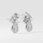 Empowered Cluster Diamond Drop Earrings - House Of Quadri