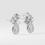 Empowered Cluster Diamond Drop Earrings - House Of Quadri