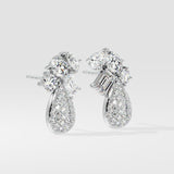 Cluster Diamond Drop Earrings