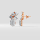 Cluster Diamond Drop Earrings