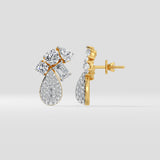 Cluster Diamond Drop Earrings