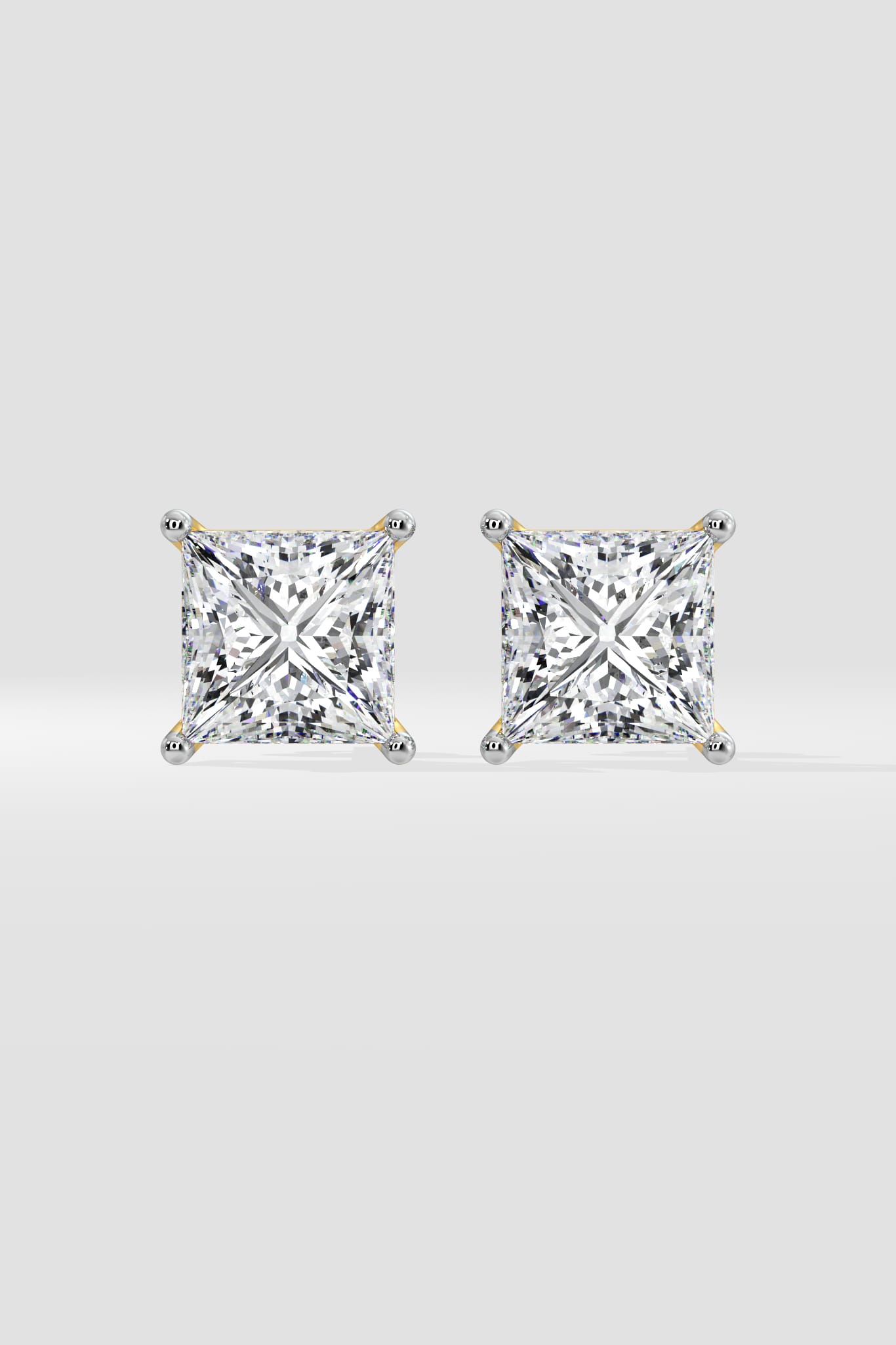 8 ct Classic Princess Studs - House of Quadri