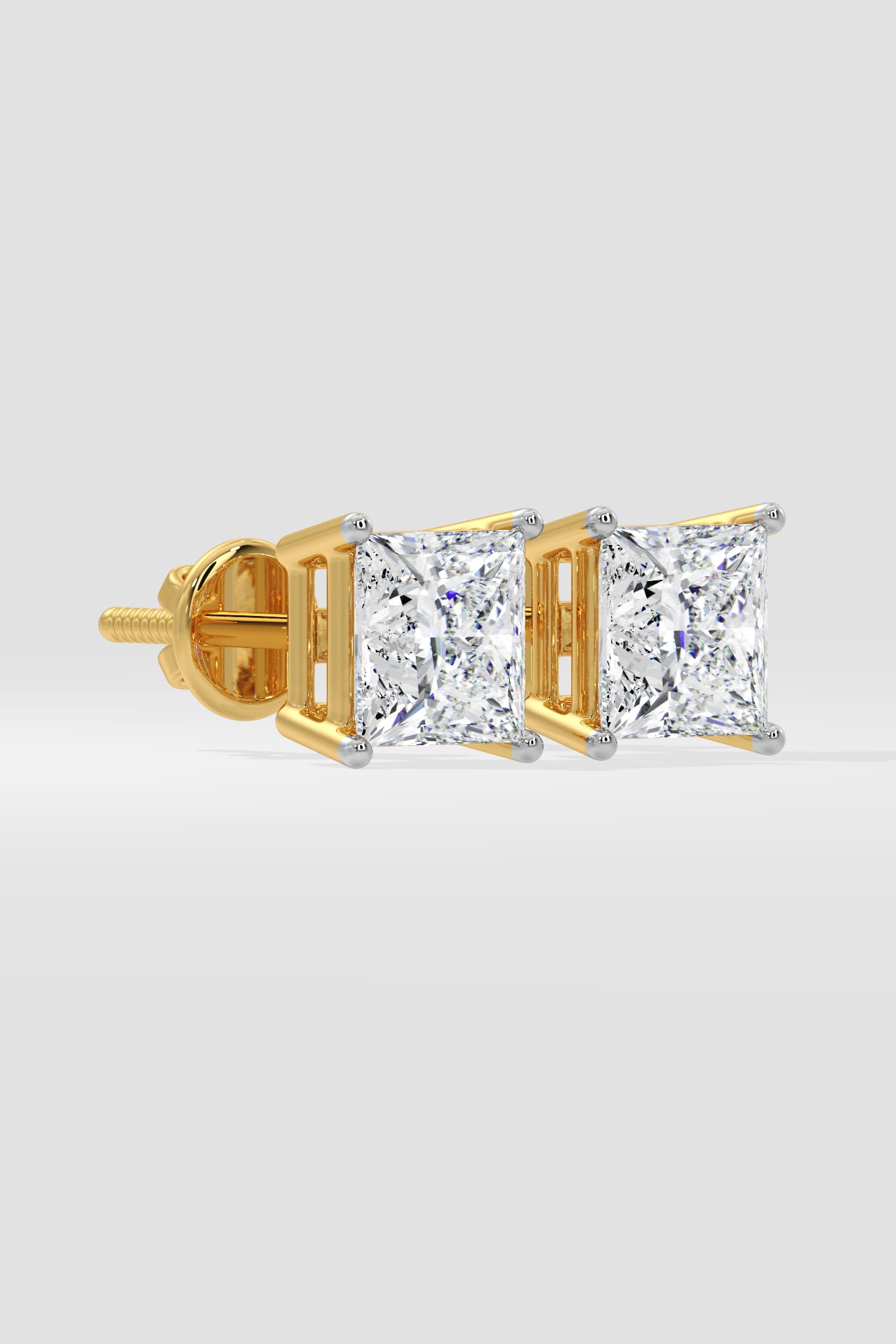 8 ct Classic Princess Studs - House of Quadri