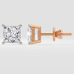 8 ct Classic Princess Studs - House of Quadri