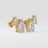 2 ct Pear Duo Studs