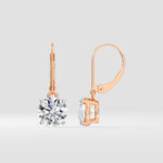 4 ct Solitaire Lever-Back Earrings - House of Quadri