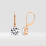 4 ct Solitaire Lever-Back Earrings - House of Quadri