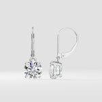 4 ct Solitaire Lever-Back Earrings - House of Quadri