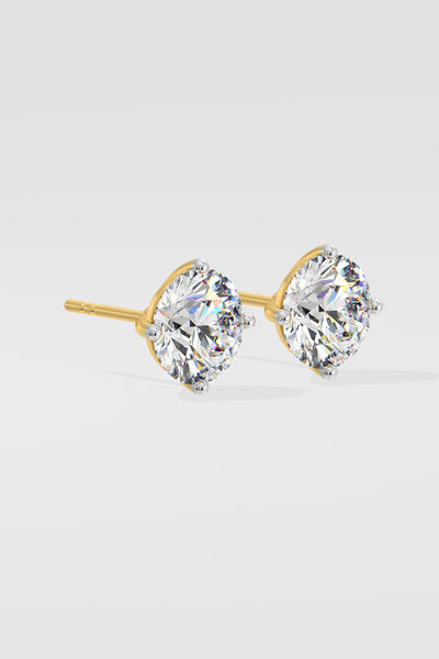 4 ct Conical Solitaire Studs