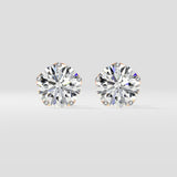 4 Ct Lotus Solitaire Studs