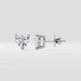1.5 ct Classic Heart Studs