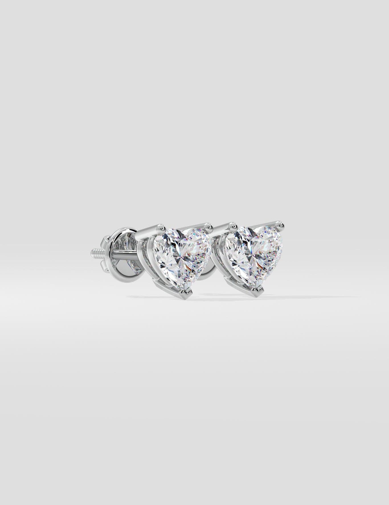 1.5 ct Classic Heart Studs - House Of Quadri