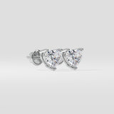 1.5 ct Classic Heart Studs
