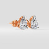 2 Ct Pear Studs