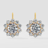 4 ct Fleur Solitaire Danglers