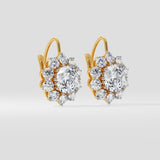 4 ct Fleur Solitaire Danglers