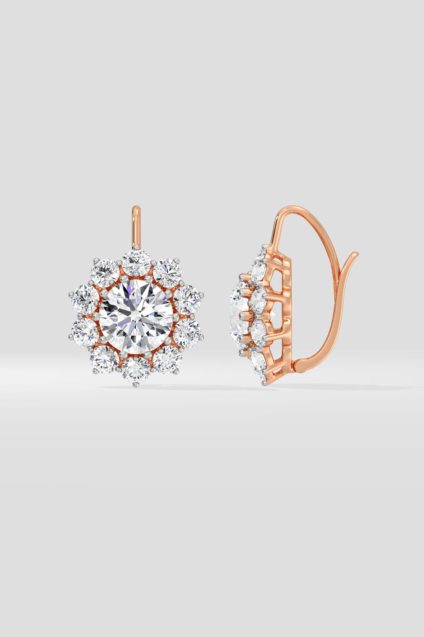 4 ct Fleur Solitaire Danglers - House of Quadri