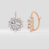 4 ct Fleur Solitaire Danglers