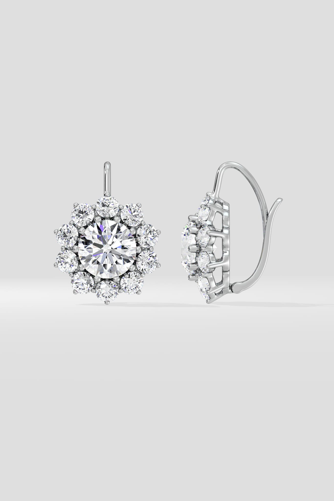 4 ct Fleur Solitaire Danglers - House of Quadri
