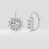 4 ct Fleur Solitaire Danglers