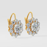 4 ct Fleur Solitaire Danglers