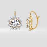 4 ct Fleur Solitaire Danglers