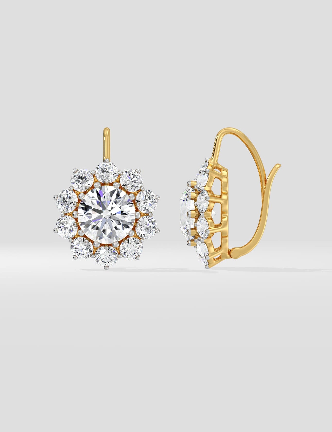 4 ct Fleur Solitaire Danglers - House of Quadri