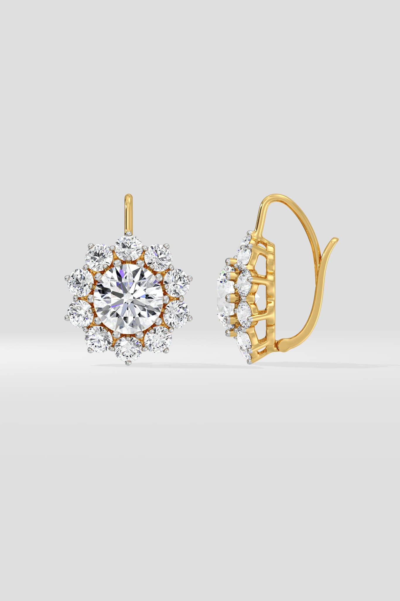 4 ct Fleur Solitaire Danglers - House of Quadri