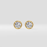 1 Ct Bezel Studs