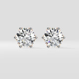 4 ct Lattice Solitaire Studs
