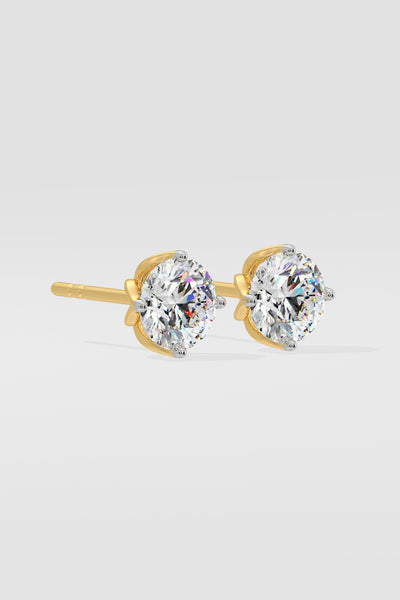 2 ct Solitaire Studs